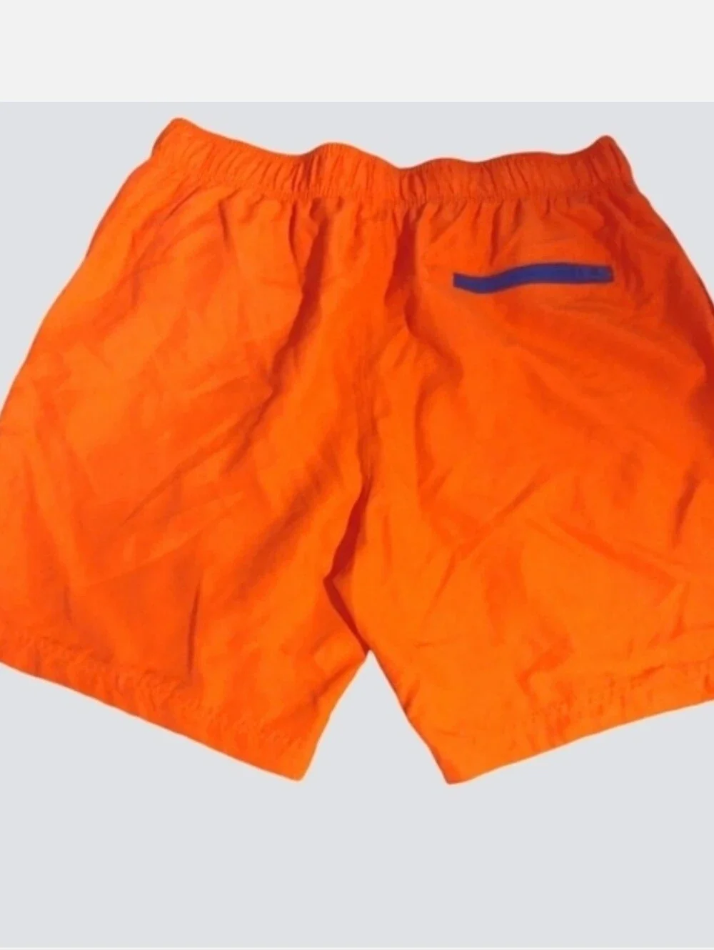 Page One Men's Drawstring Shorts in Neon Orange Size L